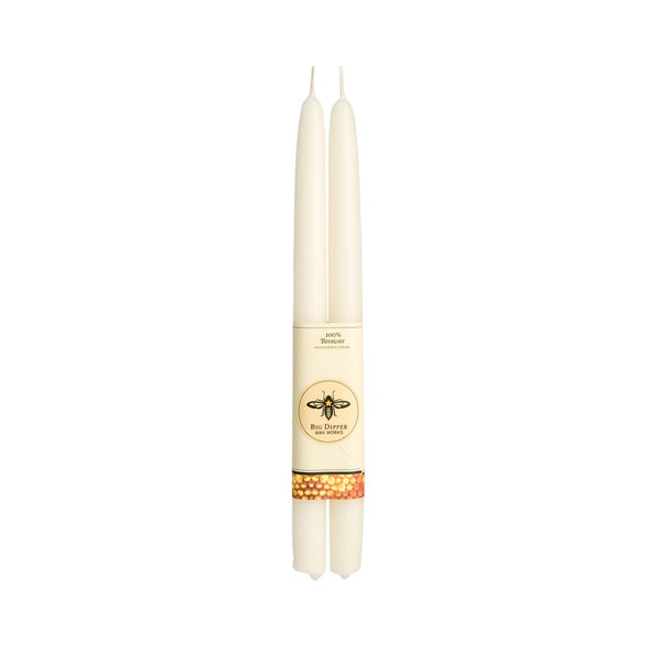 100% Pure Beeswax Tapers: Ivory / Standard (12" x 7/8")