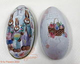 Vintage Style Tin Easter Eggs: Pink Egg