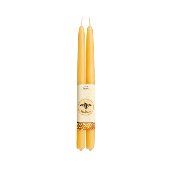 100% Pure Beeswax Tapers: Ivory / Standard (12" x 7/8")