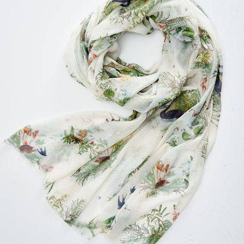 Whispering Willows Ivory Light Weight Scarf