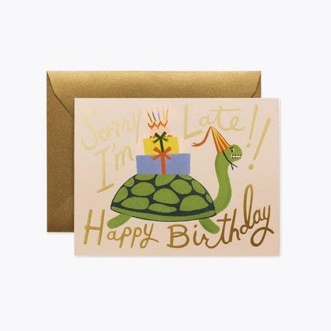 Turtle Belated Birthday Card