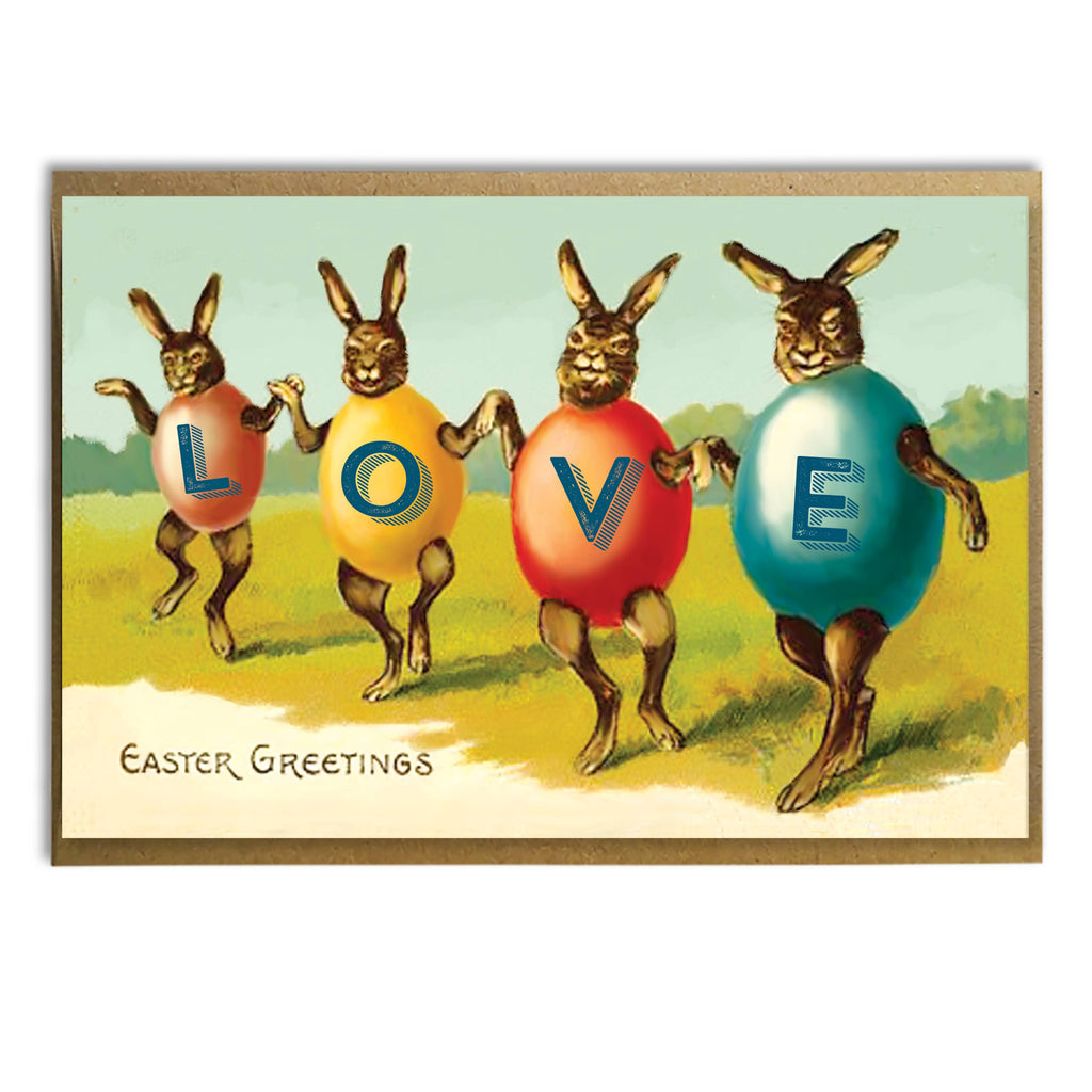 Bunny Love; Cute Spring Card; Cute Easter; Vintage Easter | Bon Fortune